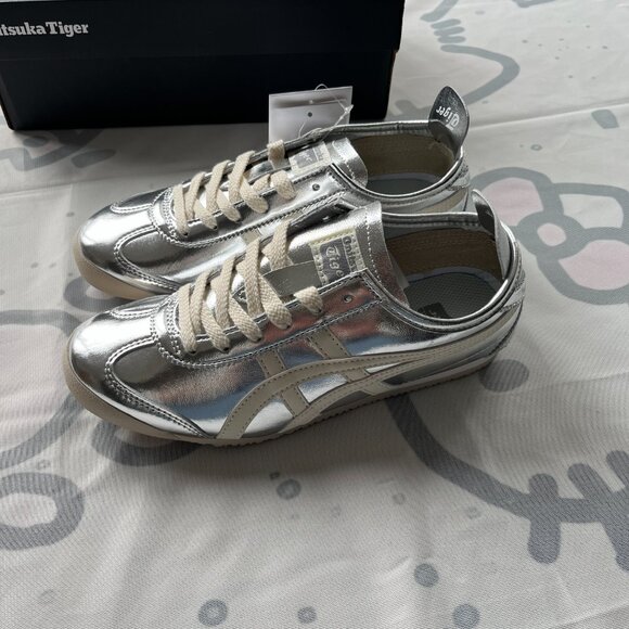 Onitsuka Tiger Mexico 66 Metallic Silver Sneakers - Picture 7 of 7